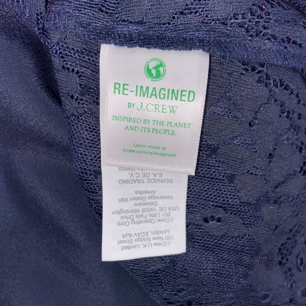J. Crew NEW Blue Chantilly Lace Swing Dress Cocktail Wedding Guest Romantic 00 - Picture 5 of 13